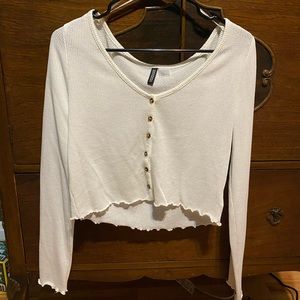 White Knit Top